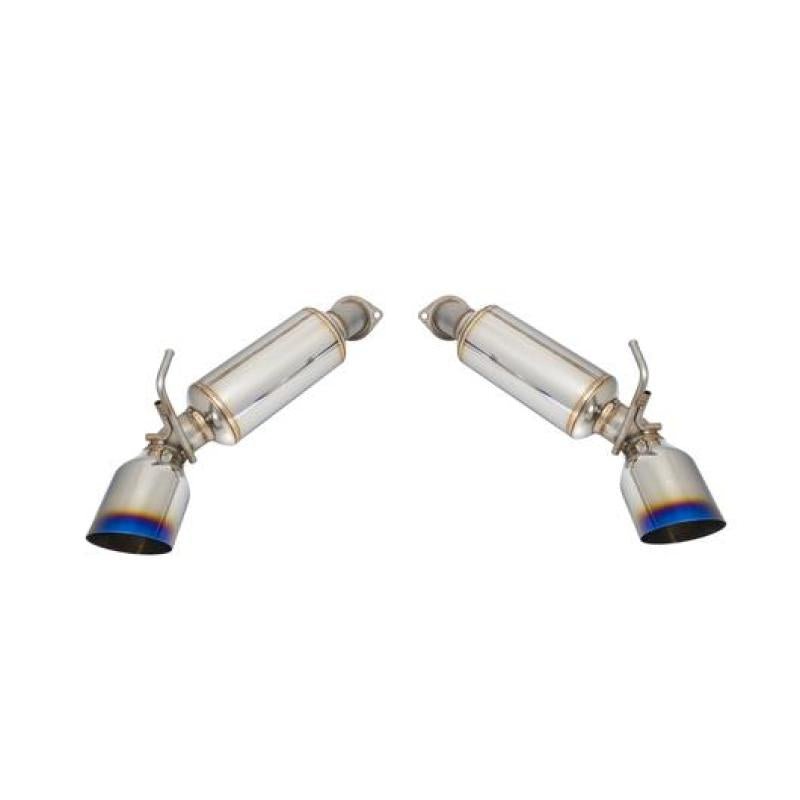 Remark 09 - 19 Nissan 370z Axle Back Exhaust w/Burnt Stainless Double Wall Tip | reRO - TT34 - D - JDMuscleAxle Back ExhaustsremRO-TT34-D
