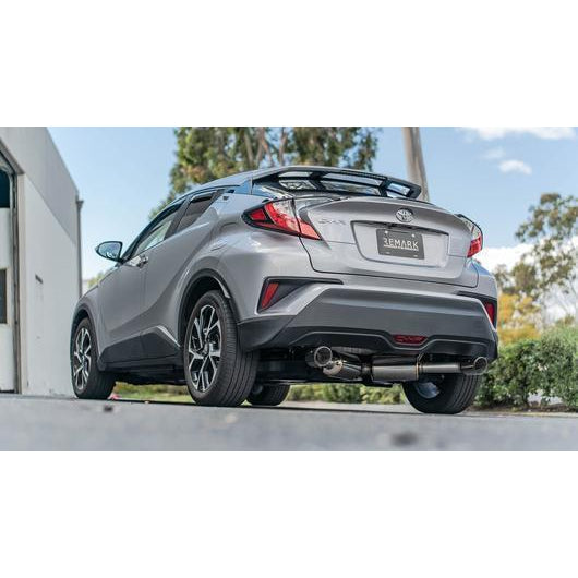 Remark Cat Back Exhaust w/Black Chrome Tip Cover Toyota C-HR 2018+-RK-C2063T-02B-Cat Back Exhaust System-Remark-JDMuscle