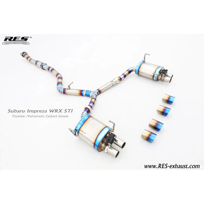 RES x JDMuscle [22 - 26 WRX] Valvetronic Catback Exhaust MT&CVT - JDMuscleCat Back Exhaust SystemJDM-WRX22-RES.20001304 Stainless Steel1:Burnt Double Wall 3/3.5/4 in.