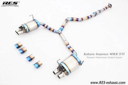 RES x JDMuscle [22 - 26 WRX] Valvetronic Catback Exhaust MT&CVT - JDMuscleCat Back Exhaust SystemJDM-WRX22-RES.20001304 Stainless Steel1:Burnt Double Wall 3/3.5/4 in.