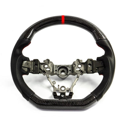 Racing Art [15-21 WRX/STI] Carbon Fiber Steering Wheel - Leather/Suede