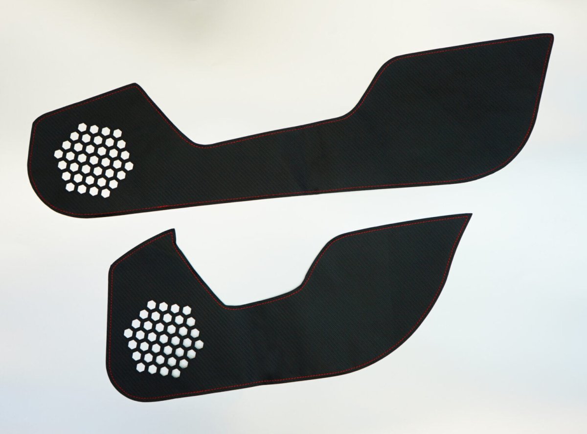Revel 16 - 19 WRX/STI GT Design Kick Panel Cover | Red Stitch 4pc/set | 1TR5GDAS01R - JDMuscleTrim KitsTAN1TR5GDAS01R