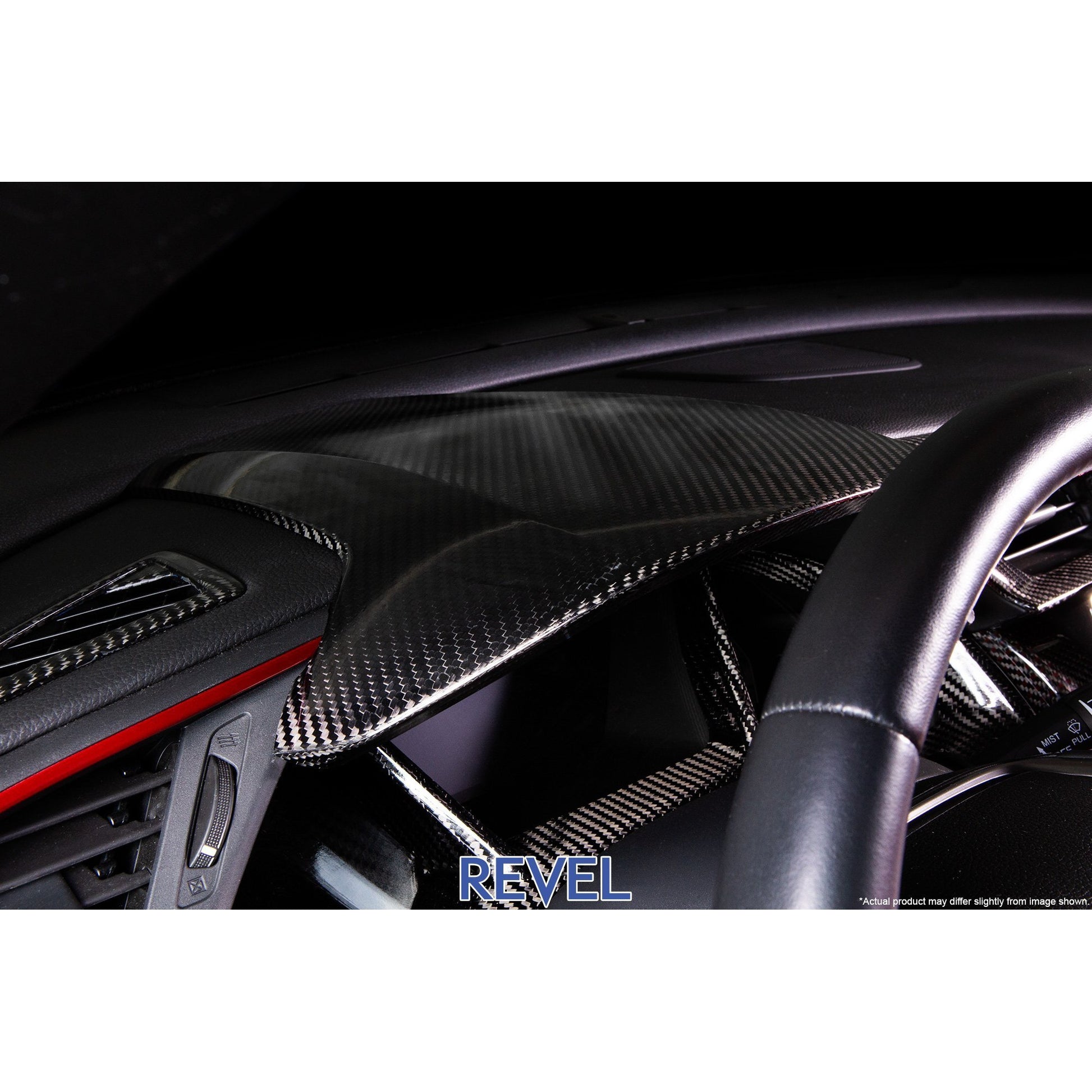 Revel GT Dry Carbon Center Dash Cover w/ Alcantara Cover 16-18 Honda Civic - 1 Piece (1TR4GT0AH05A)-rvl1TR4GT0AH05A-1TR4GT0AH05A-Trim Kits-Revel-JDMuscle