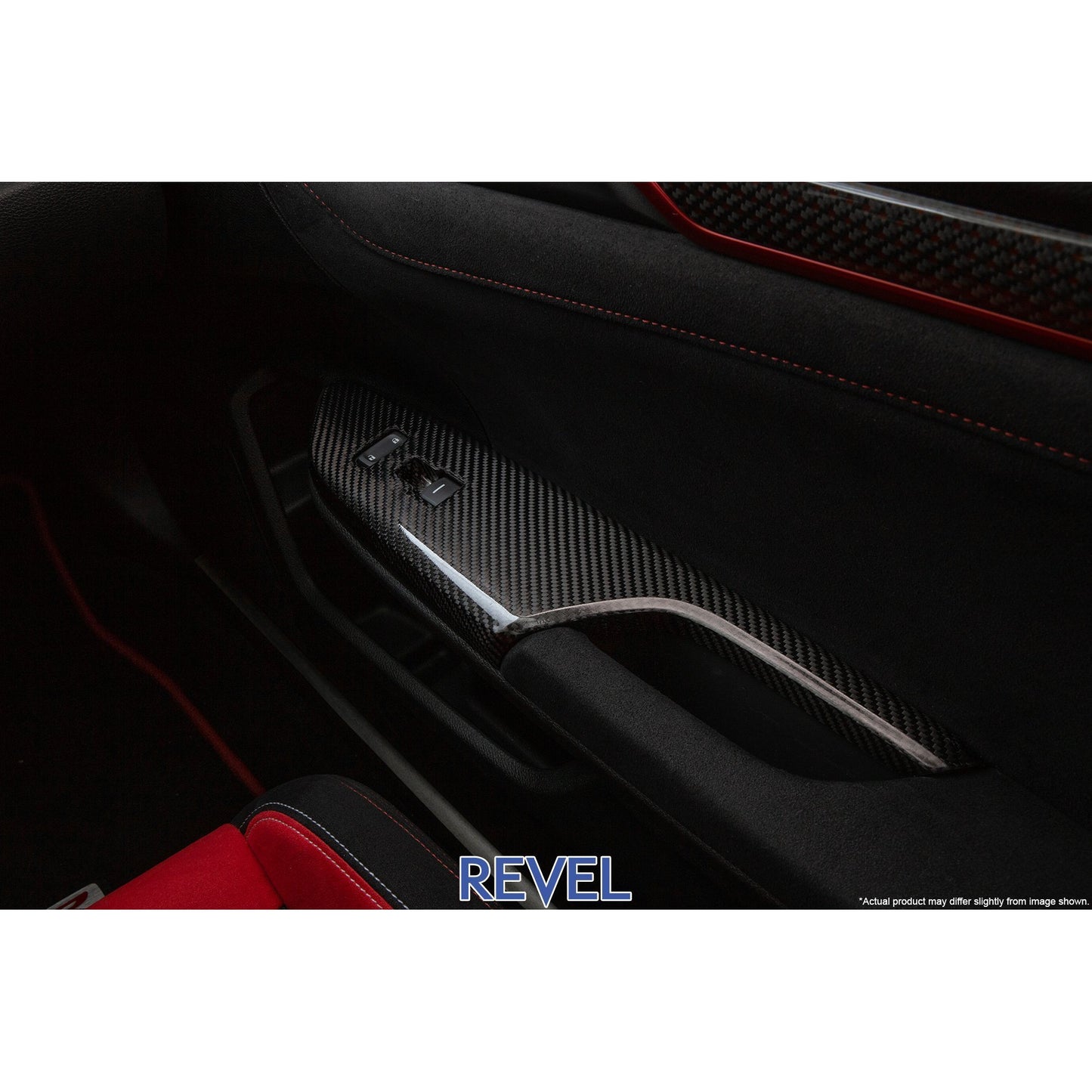 Revel GT Dry Carbon Window Switch Panels | FL/FR/RL/RR 16-18 Honda Civic - 4 Pieces | 1TR4GT0AH07
