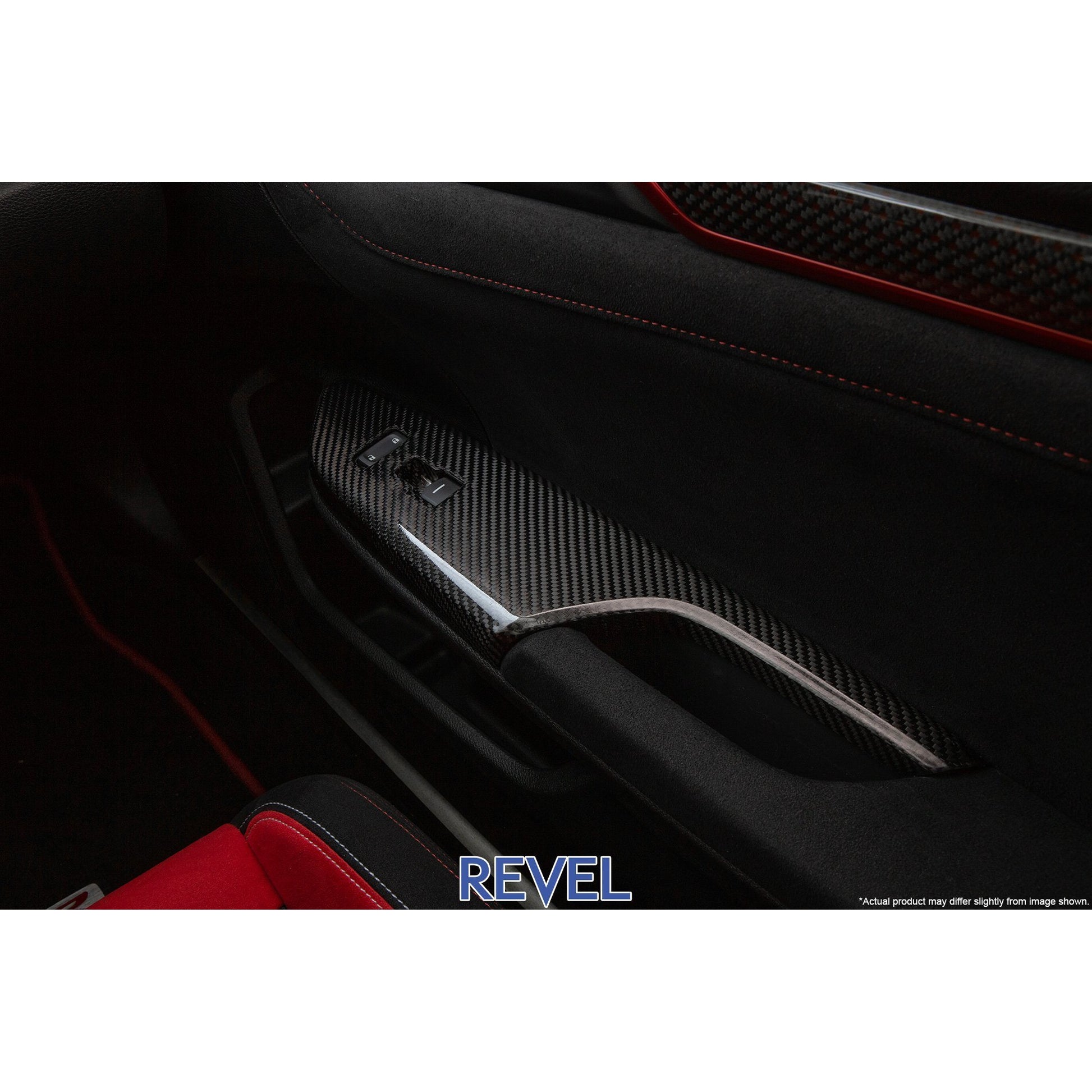 Revel GT Dry Carbon Window Switch Panels | FL/FR/RL/RR 16-18 Honda Civic - 4 Pieces | 1TR4GT0AH07