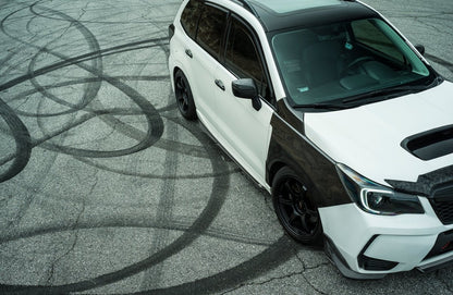 Revugu - Adjustable Side Skirts - JDMuscleREV14F-SS-BKPiano Black