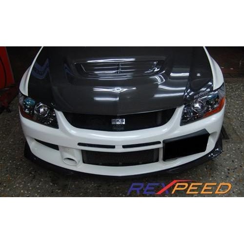 Rexpeed [06 Mitsubishi Evo 9] RA-Style Carbon Splitter - JDMuscleFront Wind SplitterREX R74