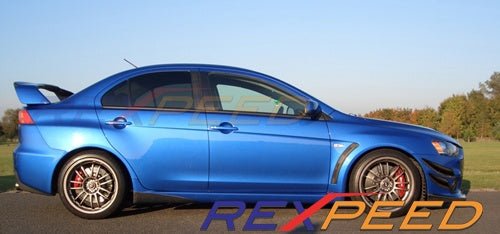 Rexpeed [08-15 Mitsubishi Evo X] V-Style Carbon Fiber Canards - JDMuscleCanardsREX R90