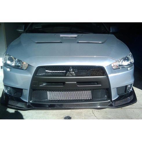 Rexpeed [08-15 Mitsubishi Evo X] Varis Style Carbon Splitter - JDMuscleFront Wind SplitterREX R109