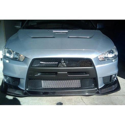 Rexpeed [08-15 Mitsubishi Evo X] Varis Style Carbon Splitter - JDMuscleFront Wind SplitterREX R109