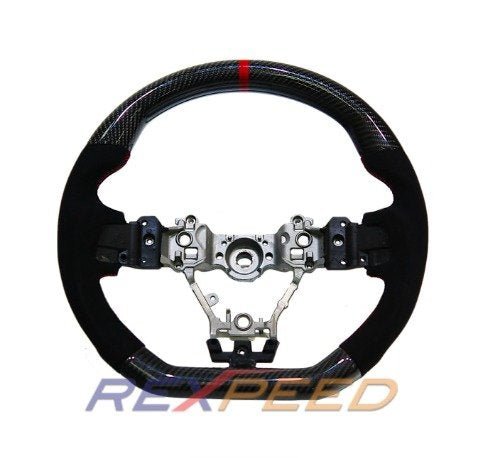 Rexpeed [15 - 21 WRX/STI] Carbon Fiber & Alcantara w/ Red Line Steering Wheel | G42 - JDMuscleSteering WheelsG42