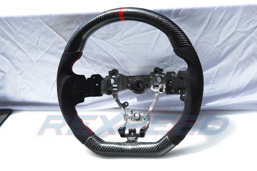 Rexpeed [15 - 21 WRX/STI] Carbon Fiber & Alcantara w/ Red Line Steering Wheel | G42 - JDMuscleSteering WheelsG42