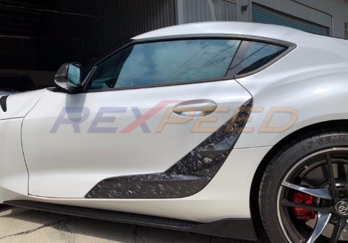 Rexpeed [20+ Supra] V1 Forged Carbon Side Door Garnish - Gloss | TS08FC - JDMuscleExterior GarnishesREXTS08FC