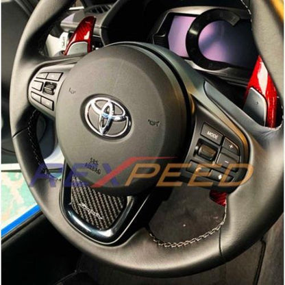 Rexpeed 2020 Supra Carbon Steering Wheel Badge | TS02A - JDMuscleInterior AccessoriesREX TS02ASupra 2020 Passenger Side Carbon Interior badge(LHD)