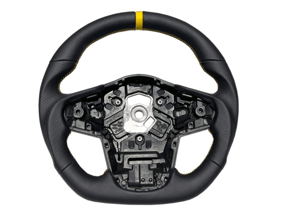 Rexpeed 2020+ Supra GR Black Leather Steering Wheel | TS70 - JDMuscleSteering WheelsYellowOrange