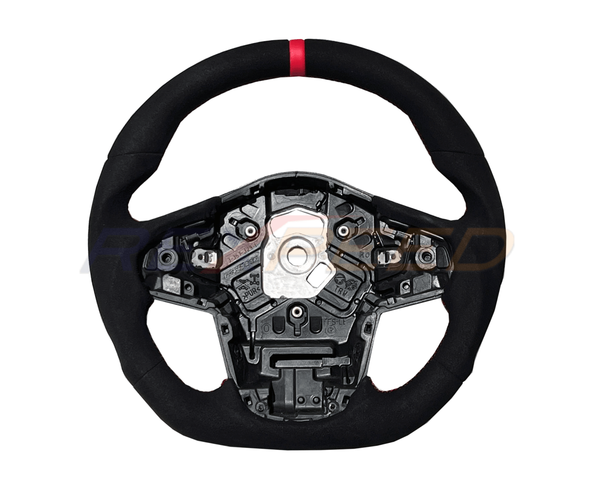 Rexpeed 2020+ Supra GR Black Suede Steering Wheel | TS71 - JDMuscleSteering WheelsYellowOrange