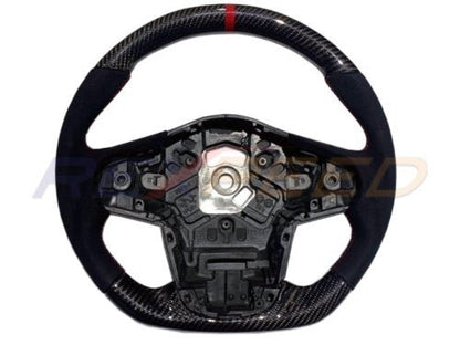 Rexpeed 2020+ Supra GR Carbon Fiber BLACK Suede Steering Wheel | Gloss | TS48 - JDMuscleSteering WheelsTS48