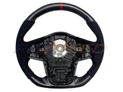 Rexpeed 2020+ Supra GR Carbon Fiber BLACK Suede Steering Wheel | Gloss | TS48 - JDMuscleSteering WheelsTS48