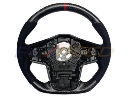 Rexpeed 2020+ Supra GR Carbon Fiber BLACK Suede Steering Wheel | Gloss | TS48 - JDMuscleSteering WheelsTS48