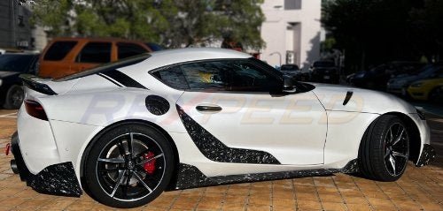 Rexpeed 2020+ Supra GR Carbon Fiber C - Pillar Decal | TS51 - JDMuscleStickers and VinylsTS51Gloss