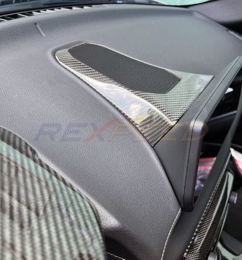 Rexpeed 2020+ Supra GR Dry Carbon Center Speaker Cover | Gloss | TS78 - JDMuscleTrim KitsTS78