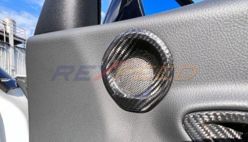 Rexpeed 2020+ Supra GR Dry Carbon Door Audio Speaker Covers | 2pcs Matte | TS65M - JDMuscleTrim KitsTS65M