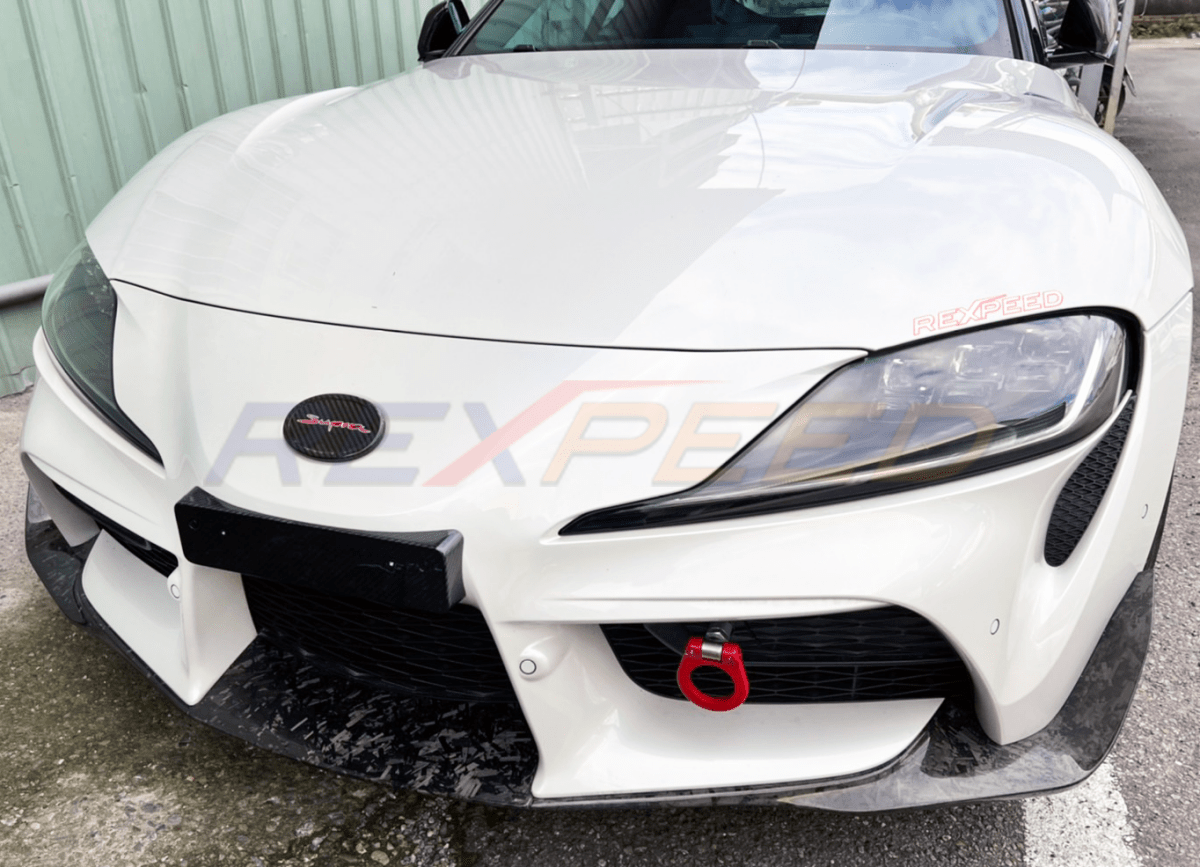 Rexpeed 2020+ Supra GR Dry Carbon License Plate Bracket | TS66 | TS66M - JDMuscleLicense Plate Relocation KitsTS66Gloss Black