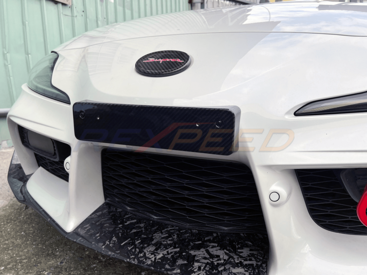 Rexpeed 2020+ Supra GR Dry Carbon License Plate Bracket | TS66 | TS66M - JDMuscleLicense Plate Relocation KitsTS66Gloss Black