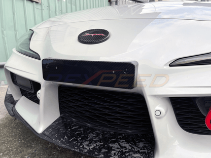 Rexpeed 2020+ Supra GR Dry Carbon License Plate Bracket | TS66 | TS66M - JDMuscleLicense Plate Relocation KitsTS66Gloss Black