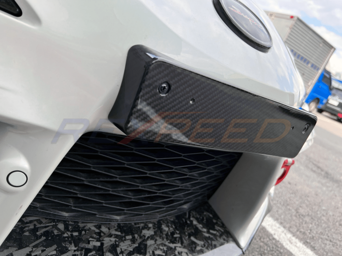 Rexpeed 2020+ Supra GR Dry Carbon License Plate Bracket | TS66 | TS66M - JDMuscleLicense Plate Relocation KitsTS66Gloss Black