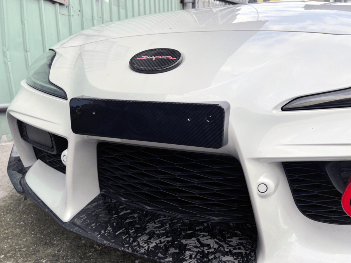 Rexpeed 2020+ Supra GR Dry Carbon License Plate Bracket | TS66 | TS66M - JDMuscleLicense Plate Relocation KitsTS66Gloss Black