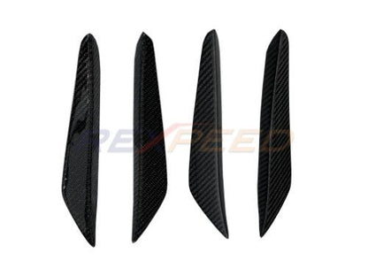 Rexpeed 2020+ Supra GR V2 Carbon Fiber Front Canards | Gloss | TS54 - JDMuscleCanardsTS54