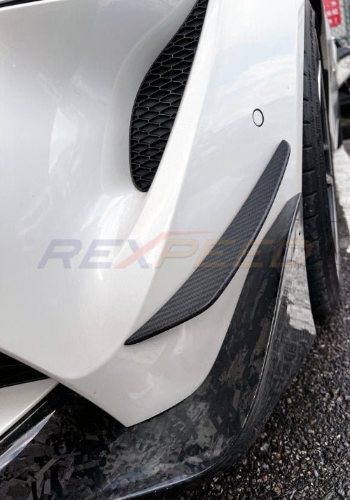 Rexpeed 2020+ Supra GR V2 Carbon Fiber Front Canards | Matte | TS54M - JDMuscleCanardsTS54M