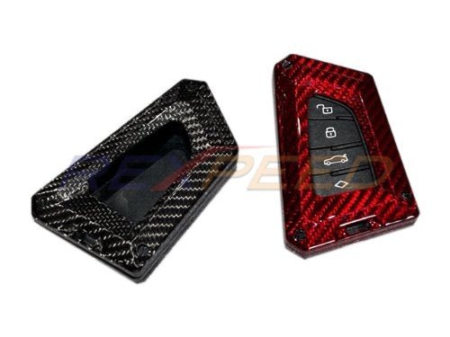 Rexpeed 2020+ Supra GR V2 Carbon Fiber Key Fob Cover | Red | TS53R - JDMuscleKey Chains and LanyardsTS53R