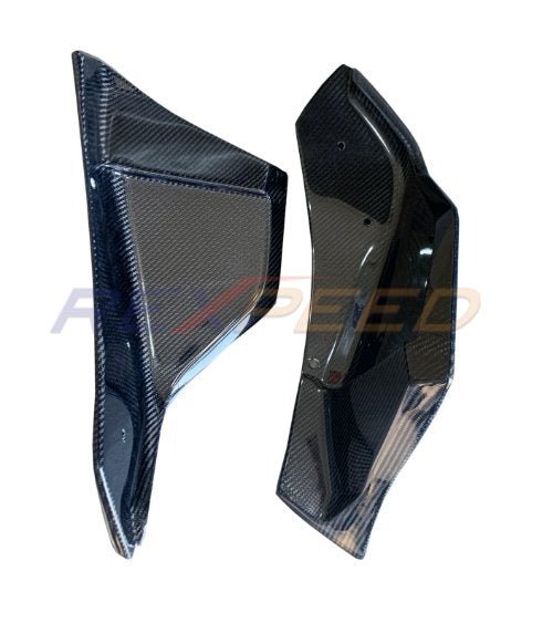 Rexpeed 2020+ Supra GR V3 Forged Carbon Rear Bumper Side Spats | TS25FC / TS25FCM - JDMuscleBody KitsTS25FCGloss