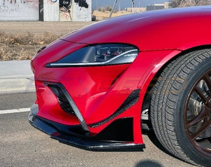 Rexpeed 2020+ Supra GR V7 Carbon Fiber Splitter | TS84 - JDMuscleFront Wind SplitterTS84