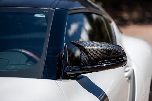 Rexpeed 2020+ Supra GR V9 Dry Carbon Mirror Cap Full Replacements | Gloss | TS74 - JDMuscleExterior GarnishesTS74