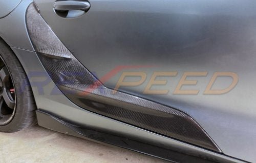 Rexpeed 2020+ Supra V1 Carbon Fiber Side Door Garnish | Gloss | TS08 - JDMuscleExterior GarnishesREXTS08