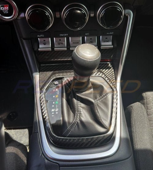 Rexpeed 2022+ GR86 / BRZ AT Dry Carbon Shift Trim Cover | Gloss | FR68 - JDMuscleTrim KitsFR68