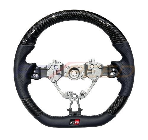 Rexpeed 2022+ GR86 / BRZ Carbon Fiber BLACK Leather Steering Wheel | Gloss | FR79 - JDMuscleSteering WheelsFR79