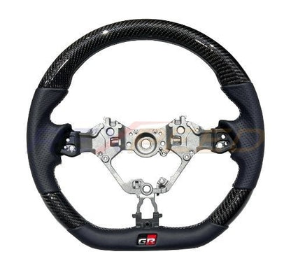 Rexpeed 2022+ GR86 / BRZ Carbon Fiber BLACK Leather Steering Wheel | Gloss | FR79 - JDMuscleSteering WheelsFR79
