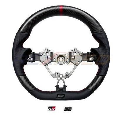 Rexpeed 2022+ GR86 / BRZ Carbon Fiber BLACK Leather Steering Wheel | Gloss | FR79 - JDMuscleSteering WheelsFR79