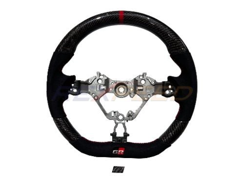 Rexpeed 2022+ GR86 / BRZ Carbon Fiber BLACK Suede Steering Wheel | Matte | FR80M - JDMuscleSteering WheelsFR80M