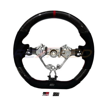 Rexpeed 2022+ GR86 / BRZ Carbon Fiber BLACK Suede Steering Wheel | Matte | FR80M - JDMuscleSteering WheelsFR80M