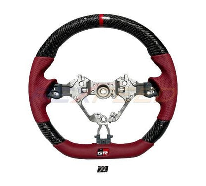 Rexpeed 2022+ GR86 / BRZ Carbon Fiber RED Leather Steering Wheel | Gloss | FR79R - JDMuscleSteering WheelsFR79R