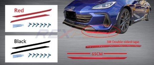 Rexpeed BRZ 2022+ V1 EPDM Splitter Spoiler | Red | FR63P - R - JDMuscleSpoilers and WingsFR63P-R