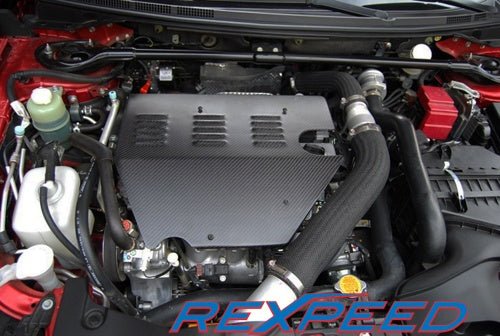 Rexpeed Carbon Engine Cover Mitsubishi Evo X 2008 - 2015 | R164C - JDMuscleEngine CoversR164C