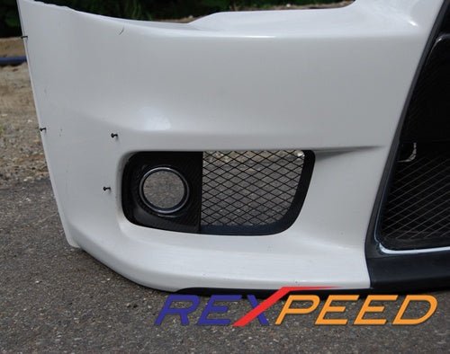 Rexpeed Carbon Fiber Fog Light Cover Evo X 2008 - 2015 | R121 - JDMuscleLight Mounting and HardwareR121