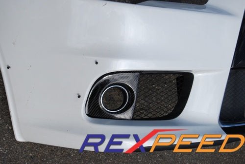 Rexpeed Carbon Fiber Fog Light Cover Evo X 2008 - 2015 | R121 - JDMuscleLight Mounting and HardwareR121