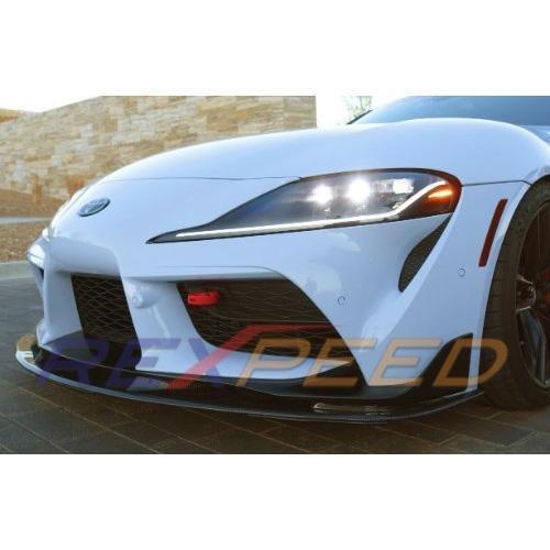 Rexpeed Carbon Fiber Front Splitter/Side Skirts/Rear Bumper Spats Combo | 2020 Toyota Supra (TS09-TS10-TS11)-REX TS09-TS10-TS11-REX TS09-TS10-TS11-Front Wind Splitter-Rexpeed-JDMuscle